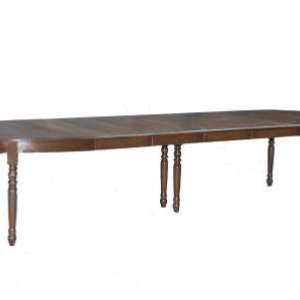 table ovale en chene avec 4 allonges