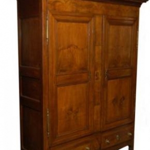 armoirette en chene avec marqueterie 2 portes, 2 tiroirs ( Grand-Duche de Luxembourg, milieu 19eme siecle)