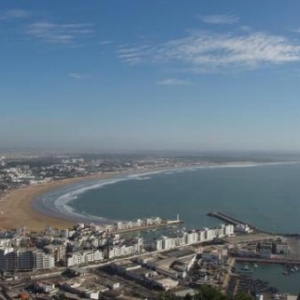 vue plage agadir de la kasbah