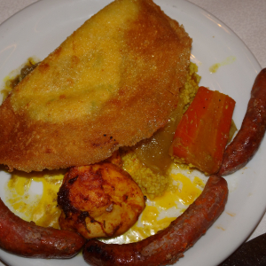 Brik, merguez et semoule