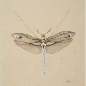 Dessin préalable de "Libelule" (Philippe Wolfers/1898) ⓒ "Fondation Roi Baudouin"
