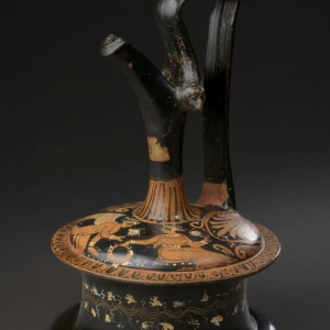 Epichysis à figures rouges, en terre cuite ("Groupe de Menzies"/vers 330-310 avant notre ère) © "Colnaghi" © Ph. : "BRAFA"