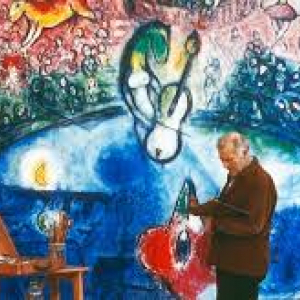 M. Chagall et sa "Commedia dell'Arte" (1959) ©"Fondation A. et L. Haeuser Stiftung"/"Adagp"/2023