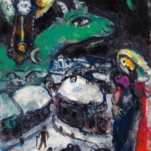 "La Nuit verte" (Marc Chagall/1952) Collection particulière © Ph. Archives Chagall/"Adagp"/2023
