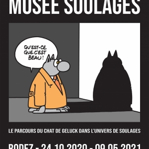 Affiche © Philippe Geluck/« Musée Soulages »/2020