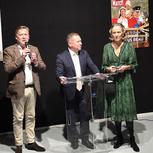 Denis Mathen, le Gouverneur, entouré des deux Organisateurs © Ph. : Fabien Sebo