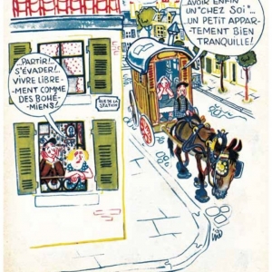 Evocation d'un caractère bohème/1948 © Joseph Gillain/« Moustique »/François Deneyer