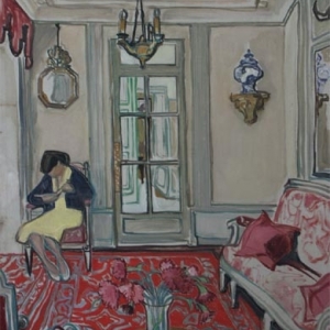 « Le Salon rouge », avec son épouse, Annie © Joseph Gillain/François Deneyer