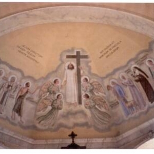 Fresques peintes dans l’église de Corbion/1956 © Joseph Gillain/François Deneyer