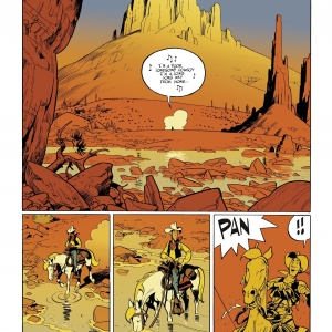 1ère planche (page 3) de « Wanted Lucky Luke » © Matthieu Bonhomme/« Lucky Comics »–« Dargaud »