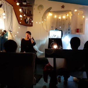 Dans la "Caverne de Mélusine" © Annick Pirlot