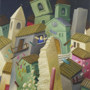 « Tremblement de Terre »/2000/huile sur toile/195 x 127 cm © Fernando Botero