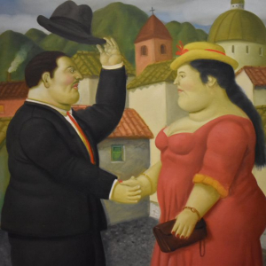 « Homme et Femme »/2001/huile sur toile/75 x94 cm © Fernando Botero © Photo : Murielle Lecocq