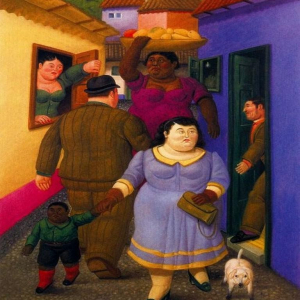 « La Rue »/2000/huile sur toile/205 x 128 cm © Fernando Botero © Photo : Murielle Lecocq