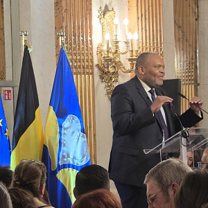 Bertin Mampaka Mankamba, président du Parlement bruxellois © Photo : Fabien Sebo