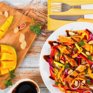 Poulet exotique au poivre long rouge