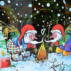 decoration vitrines automne hivers