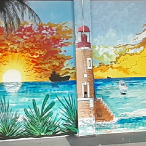 fresque monumentale réalisée par Jean-Marie Lesage