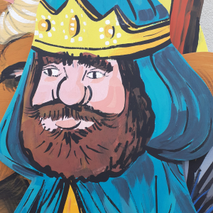 Roi Mage ,détail, creche de noel