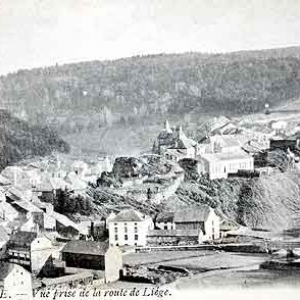 Houffalize, du temps des tanneries (avant-plan, et coin inferieur droit)