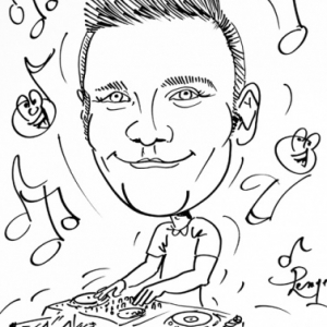 caricature DJ caricature DJ