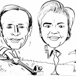 caricature du Golf au champagne
