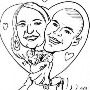 caricature minute pour mariage