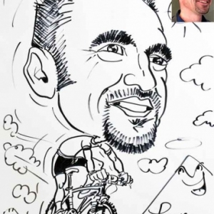 caricature minute Frederic en VTT