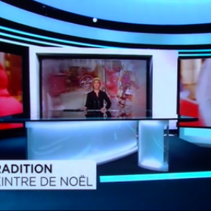 Belgique: RTBF du  jeudi 8 decembre 2016, peinture sur vitre pour NOEL