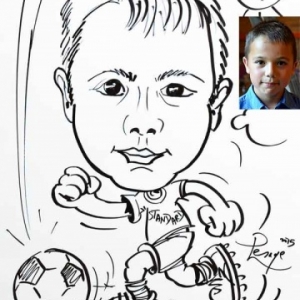 Animation caricature football standard Animation caricature football standard