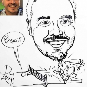 caricature minute tennis de table