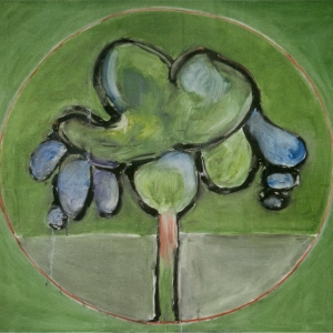 Le chou précurseur, huile sur toile, 1966 © Pierre Lahaut
