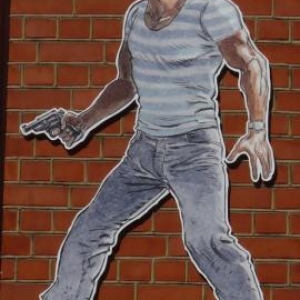 Des personnages de Hermann agrementent les rues de la ville