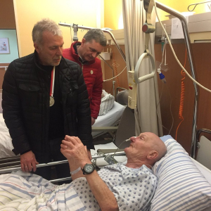 Visite d'Eric Gerets lors d'une hospitalisation