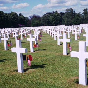 Le cimetière américain d' Henri-Chapelle ( photo Detry )