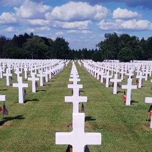 Le cimetière américain d' Henri-Chapelle ( photo Detry )