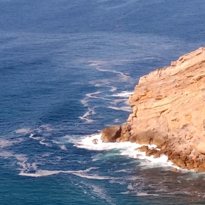 Vue imprenable sur la plage dos Lagosteiros en contre-bas ( Photo F. DETRY)
