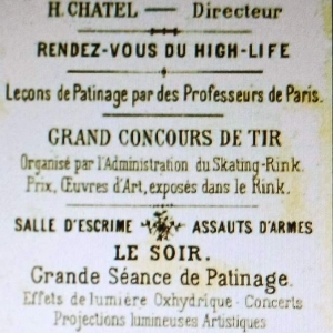 Publicité du  « Skating Rink »