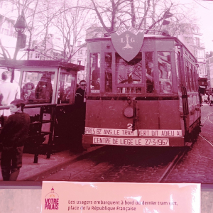 Le tram à Liège ( photo : F. Detry )