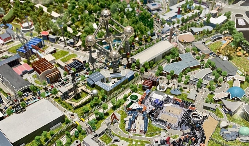 Maquette de l' "Expo 58", à l' "Atomium", un prêt d'un passionné de modélisme © "Be Culture"