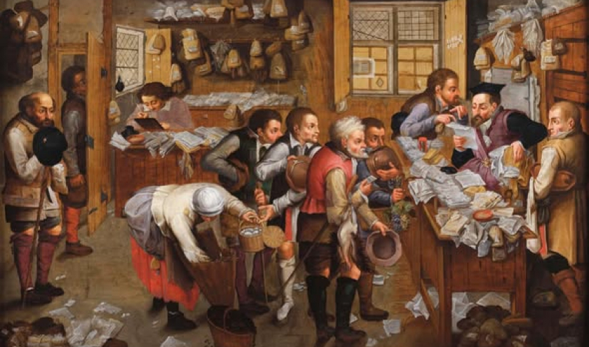 « Le Paiement de la Dîme » (« The Village Lawyer ») (Pieter Brueghel le Jeune/1622) © « Galerie »