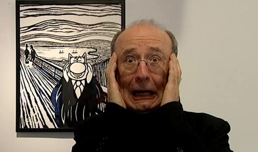 "Le Cri", d'Edvard Munch interprété par "Le Chat" © Philippe Geluck © Ph. : "France Télévisions"