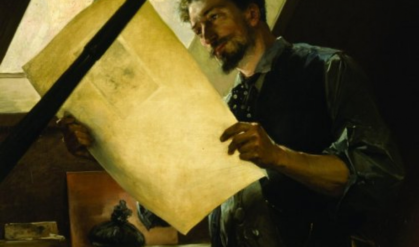 « Félicien Rops dans son Atelier » (Paul Mathey/1888) © « Musée d’Orsay »