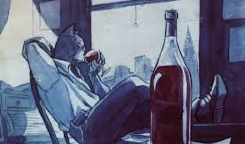 « Blacksad » en pleine dégustation © Juanjo Guarnido/Photo : Alexandre Abellan