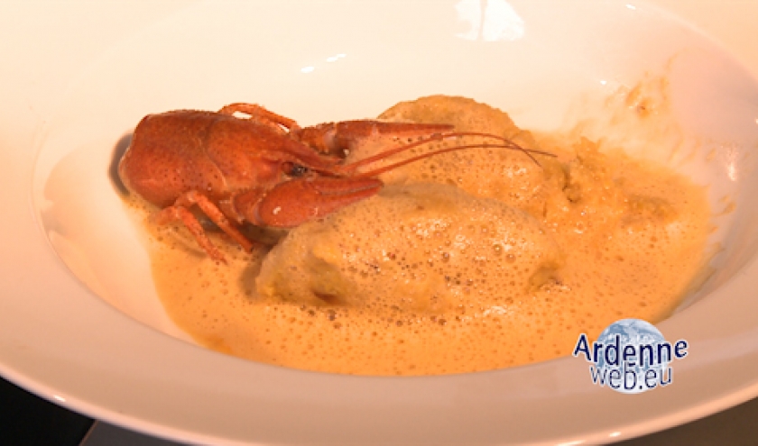 Jean-Michel Bouvier : Polenta cremeuse au Beaufort et ecrevisses